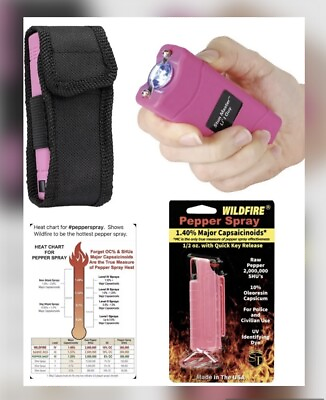 #ad #ad COMBO MINI Rechargeable LED Flashlight Stun Gun Pepper Spray Women Self Defense $25.99