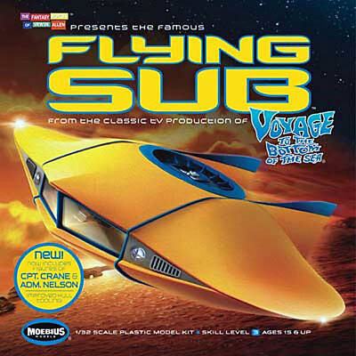 #ad Moebius 817 #x27;Voyage to the Bottom of the Sea#x27; Flying Sub 1 32 Scale Model Kit $87.85