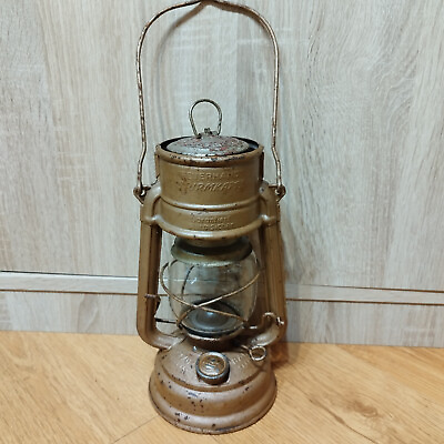 #ad Old kerosene lantern Feuerhand 276 BABY special STURMKAPPE Germany Antique $80.00