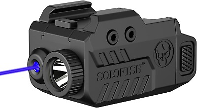 #ad SOLOFISH Pistol Blue Laser Sight with Flashlight Rechargeable Picatinny Handgun $32.99