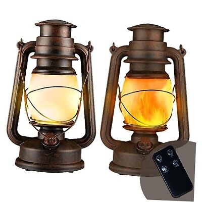 #ad Led Vintage Lantern Decorative Indoor Outdoor Camping Battery Operated Lanterns $57.65