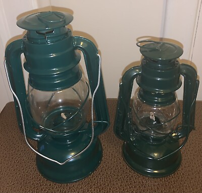 #ad Hurricane Paraffin Oil Lanterns Emergency Hanging Light Lamps9 1 2quot; amp; 7 1 2quot; New $19.95