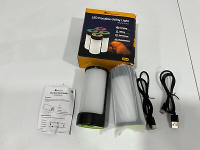 #ad LED Portable Camping Lantern 2 Pack Black amp; Green 5 Modes Open Box X00381E3YX $32.99