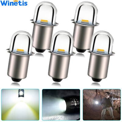 #ad #ad Upgrade LED Flashlight Bulb 18V P13.5S Base Socket White LED Replacement Bulbs $9.98