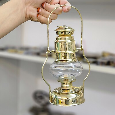 #ad Brass Anchor Oil Lamp Nautical Maritime Ship Lantern Boat Light 7 Inch $37.80