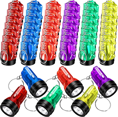 #ad Mini Flashlight Keychains Small LED Key Chains Portable Handheld Plastic Flashli $35.99