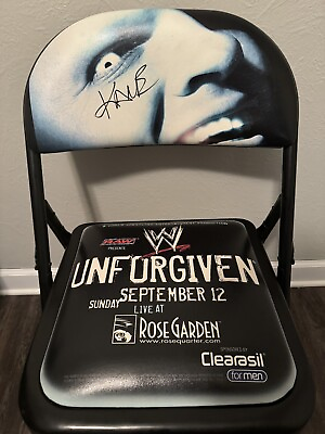 #ad WWE 2004 Unforgiven pay per view Ringside Chair Auto Kane JSA amp; Retro COA $325.00