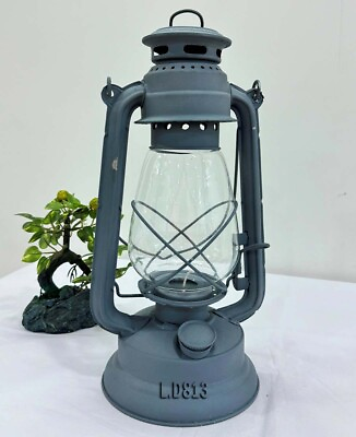 #ad Nautical Maritime Gray Lantern Antique Anchor Candle Lamp Vintage Home Decor Gi $72.25