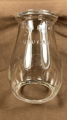 #ad Antique Embossed Liberty Tubular Lantern Globe Clear Glass $89.95