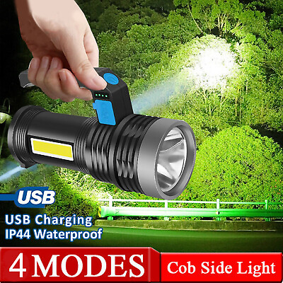 #ad #ad Brightest 2500000LM Camping Tactical Flashlight LED Spotlight Rechargeable Torch $8.79