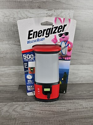 #ad Energizer Weatheready 500 lumens Red Emergency Lantern 650 hours IPX4 $12.34