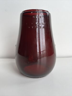 #ad #ad VTG Dietz Glass Railroad Lantern Ruby Red Fitzall Loc Nob Globe 6.5” Tall USA $34.95