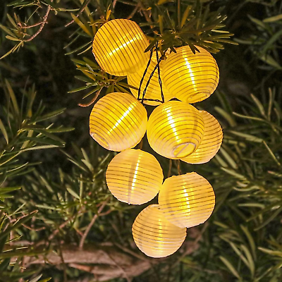 #ad Solar Lantern String Lights Outdoor Patio Lights Waterproof Decorative String $17.36