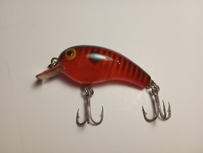 #ad Vintage Cotton Cordell Big O 8100 Series 4” Crankbait Fishing Lure Red Antique $49.99
