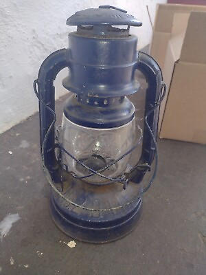 #ad Vintae Dietz Lantern No. 2 D Lite USA Made NY Oil Lantern Blue $34.99