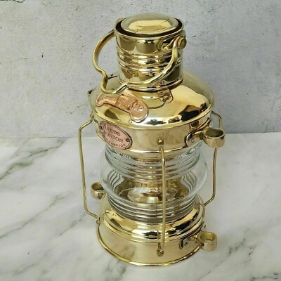 #ad Anchor Boat Light Oil Lamp Brass Copper Nautical Maritime Lantern Christmas Gift $82.00