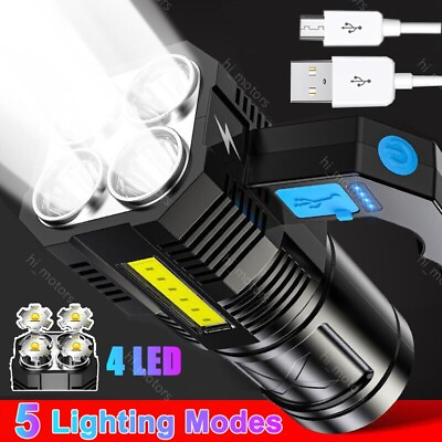 #ad #ad High Powered 12000000LM LED Flashlight Super Bright Torch USB Rechargeable Lamp $8.99