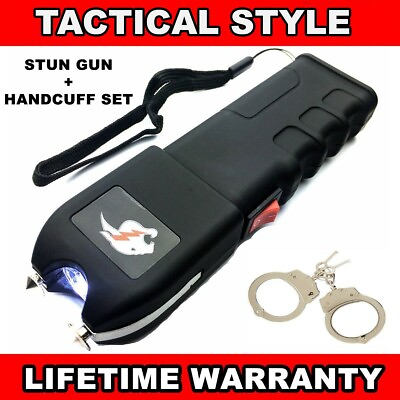 #ad #ad SECURITY 999 MV Rechargeable LED FLASHLIGHT Tactical Stun Gun Hand Cuffs PACK $26.55