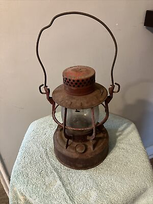 #ad Vintage Dietz 8 Day Kerosene Oil Lantern Railroad $110.00
