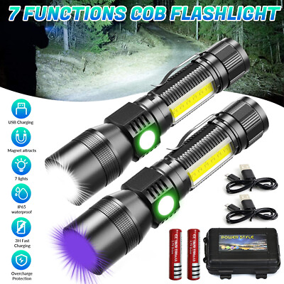 #ad #ad USB Rechargeable UV Light LED Flashlight 365nm Blacklight Inspect Torch Zoomable $22.99