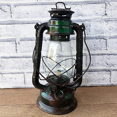 #ad Original Diamond Hurricane Lamp Old Antique Collectible Kerosene Vintage Lantern $70.00