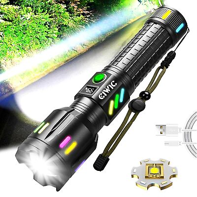 #ad Rechargeable Flashlight LED 10000 High Lumens C Charge 5 Position Zoom IP... $43.16