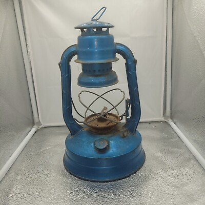 #ad Antique Dietz Blue Kerosene Lantern For Los Angeles California Without Globe $32.50