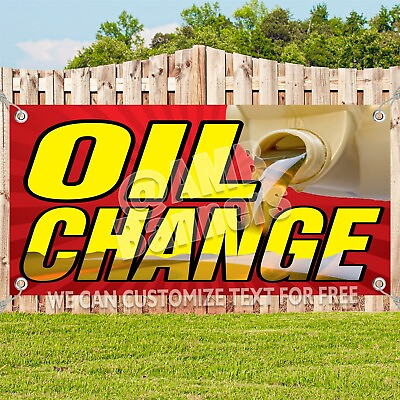 #ad RED OIL CHANGE Advertising Vinyl Banner Flag Sign Many Sizes $168.54
