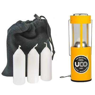 #ad Uco Original Candle Lantern Value Pack With 4 Candles And Storage Bag Yellow $34.79