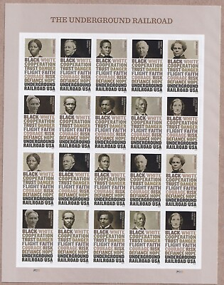 #ad Scott #5843a 5834 43 Underground Railroad Sheet of 20 Forever Stamps MNH UV $17.02