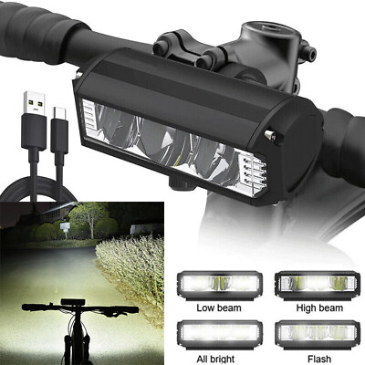 #ad Outdoor Torch Front Handlebar Lamp Bike Bicycle Light LED Bike Lamp Rechargeable $14.59