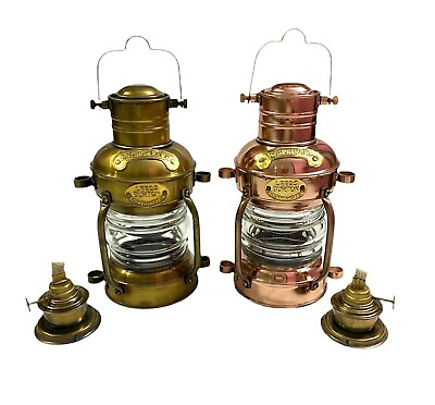 #ad #ad Nautical Antique amp; Copper Finish Oil Lantern Vintage Ship Lantern Decor $139.32