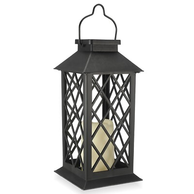 #ad #ad Hanging Outdoor Garden Lantern with LED Flameless Candle for Christmas Festival $9.99