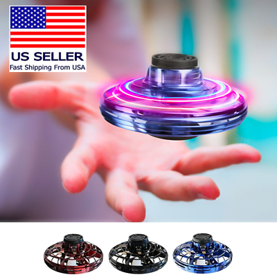 #ad Flying Fidget Spinner LED Drone Ball UFO Stress Focus Toy Kids amp; Adults USA SHIP $9.98