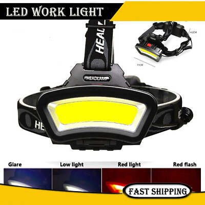 #ad LED Headlamp USB Rechargeable Flashlight Headlight Head Torch Waterproof Sensor $10.99