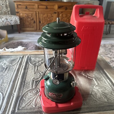#ad Coleman Lantern 220J 12 1976 Double Mantle Tested and Works With Case Read $50.00