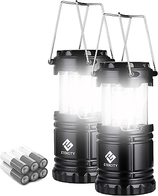 #ad Camping Lanterns: LED Flashlights Emergency Gear 2 Pack $27.22