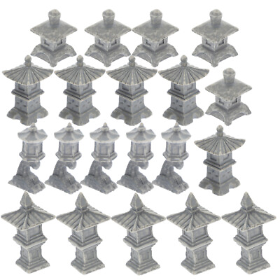 #ad Miniature Japanese Pagoda Lantern Fish Tank Ornament Stone Models $8.83