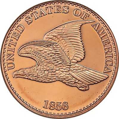 #ad 1 oz Copper Round Flying Eagle $2.75