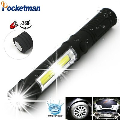#ad 12000LM Mini Portable Torch COB LED Multifunction flashlight Magnetic Base $3.79