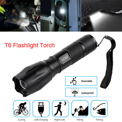 #ad Tactical Police 50000LM CREE XM L T6 LED 5Modes 18650 Flashlight Batteryamp;Charger $18.39