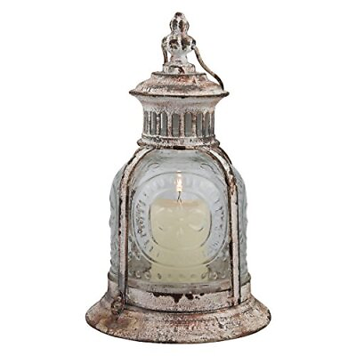 #ad #ad Stonebriar Antique White Metal Votive Candle Lantern with Handle $37.68