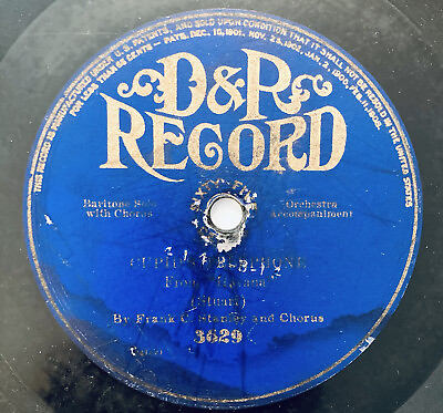 #ad #ad PEERLESS QUARTETTE 10quot; 78 RPM Shellac Record D amp; R Record 3629 1909 $10.99