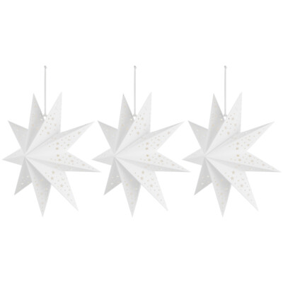 #ad Christmas Star Lantern Decor Nine Pointed Paper Artistic Lanterns Charm $12.03