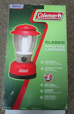 #ad Coleman Classic Family Size Large Lantern Battery Powered Camping Power Outage $25.00