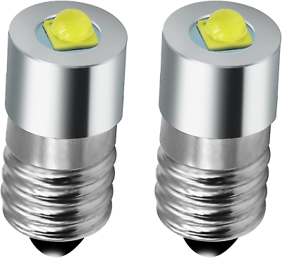 #ad 2Pcs AC DC 6 30V E10 Upgrade LED Flashlight Bulb3W 6V 9V 12V 18V 19.2V 24V LED $20.61