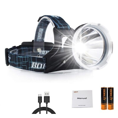 #ad 90000LM Zoomable LED Headlamp Rechargeable Headlight Flashlight Head Torch Lamp $39.99