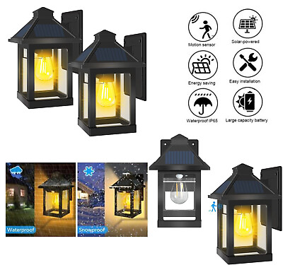 #ad 2 4 8 pack Wall Lanterns LED Solar Lights Wall Sconce Wall amp; Ground Outdoor kits $170.99