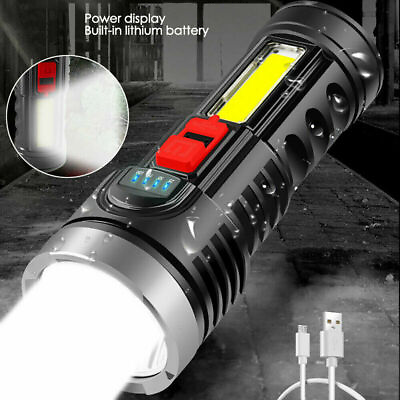 #ad Super Bright 100000LM LED Torch Tactical Flashlight Lantern RechargeableBattery $9.41