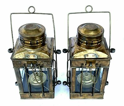 #ad #ad Vintage Style Pair Of Antique Replica Decorative Kerosene Oil Lantern Desk Lamp $116.50